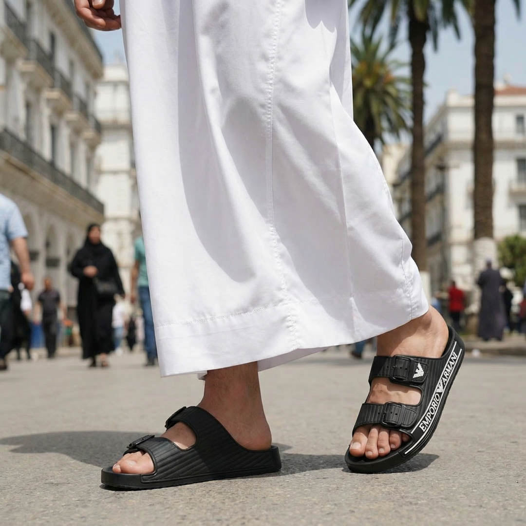 Claquette Double Strap Slides tk
