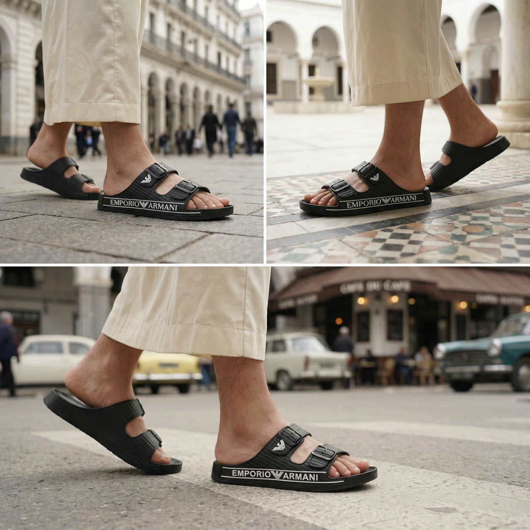 Claquette Double Strap Slides tk