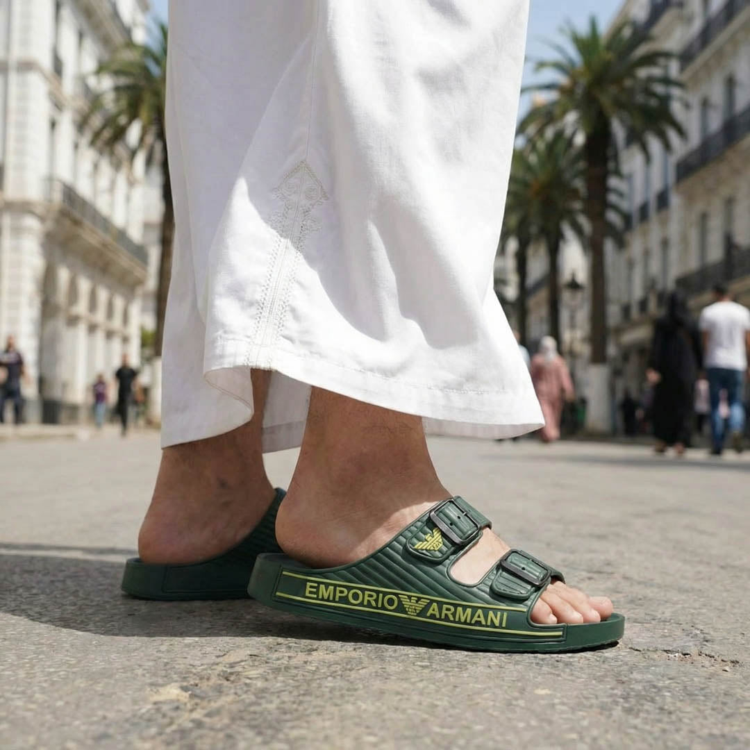 Claquette Double Strap Slides tk