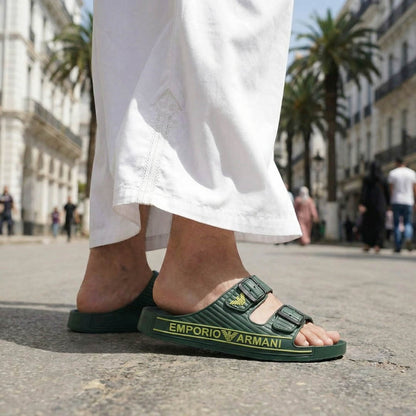 Claquette Double Strap Slides tk