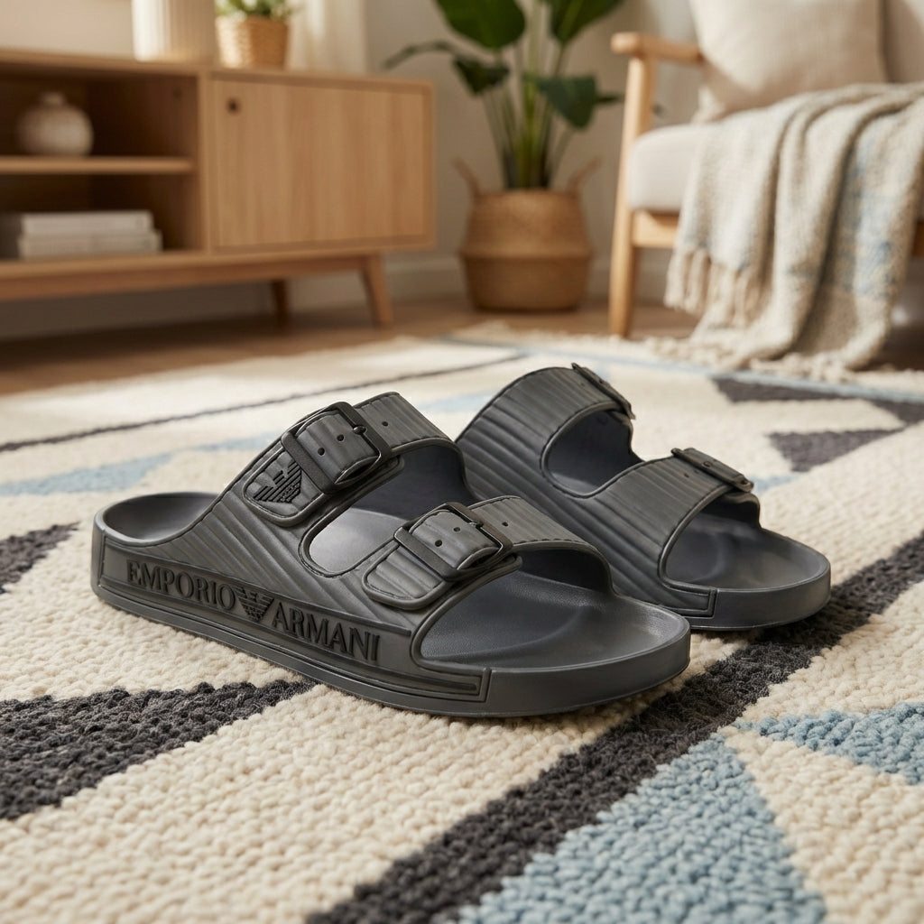 Claquette Double Strap Slides tk
